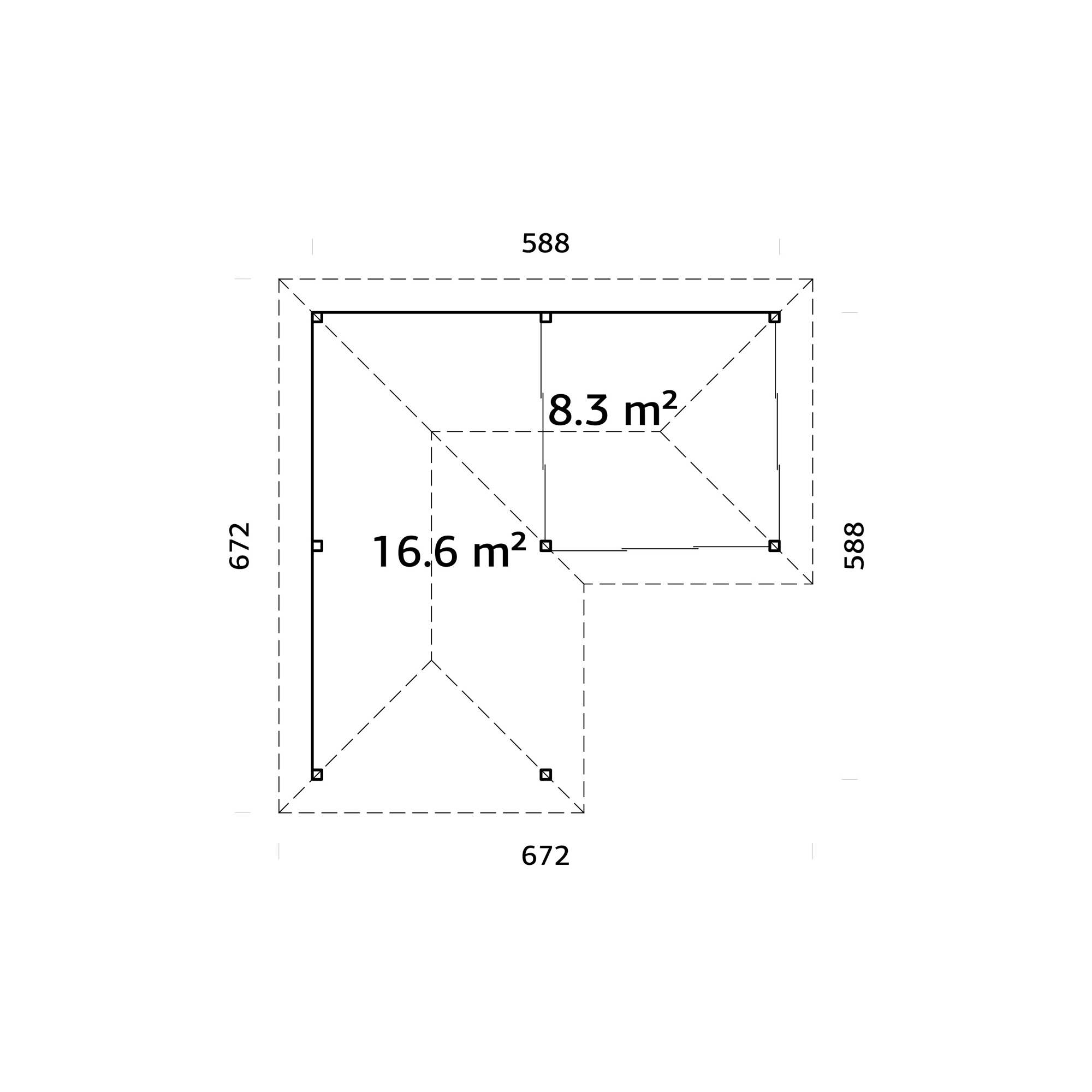 Uterum Palmako Bianca 24,9 m2 Set 511 Slide Plus