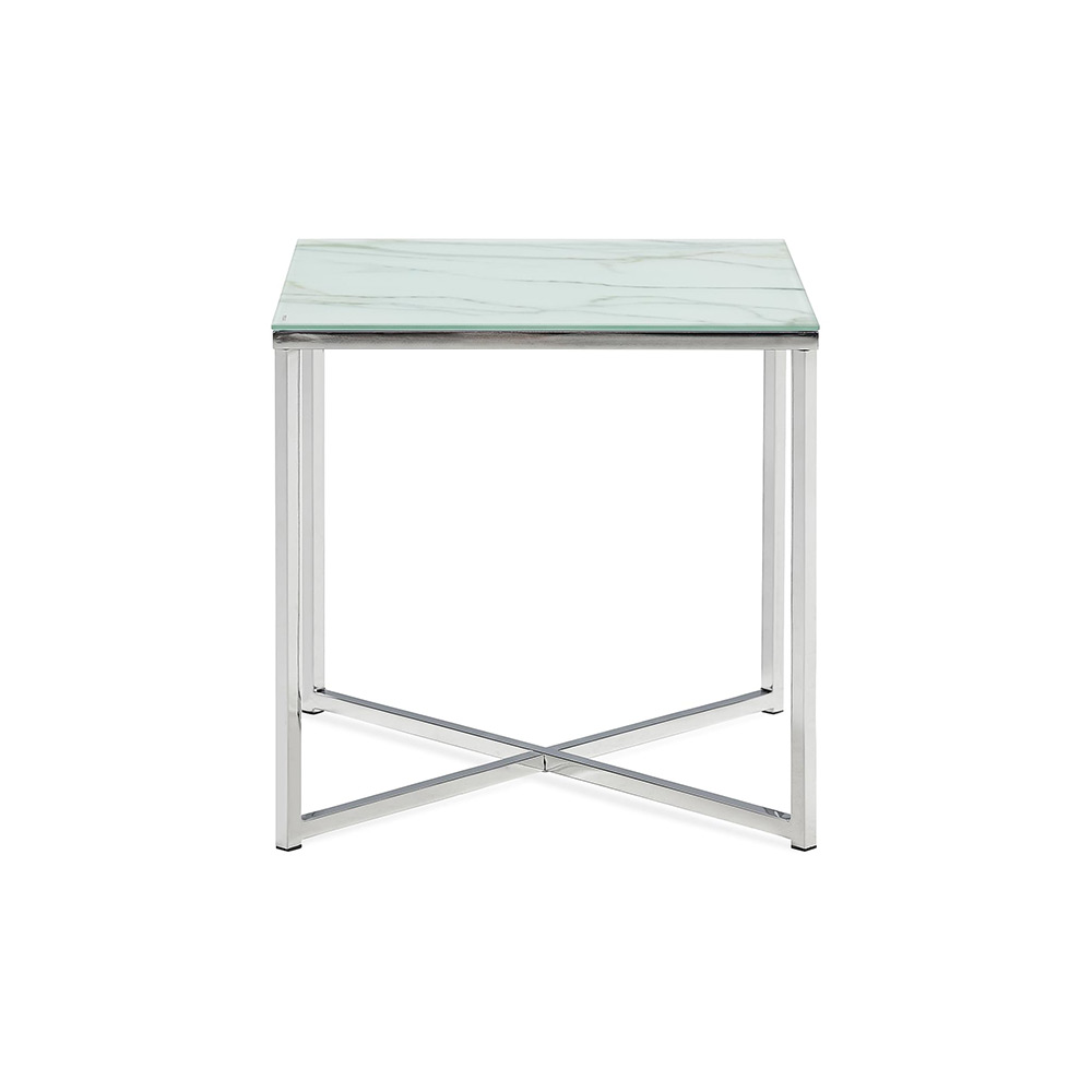 Nelly Sidobord Låg 45 cm Vit/Krom