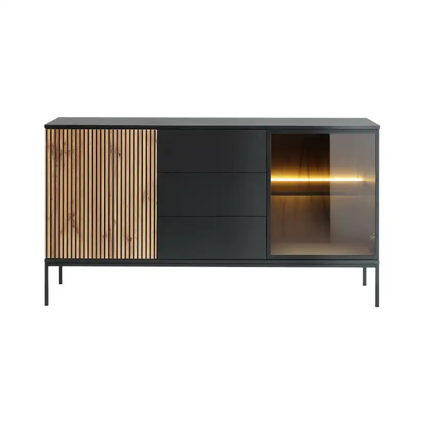 Vitrinskåp Scandinavian Choice Klinkerville med Belysning 154x83x39 cm