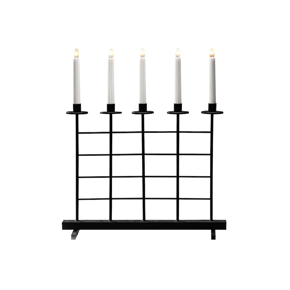 Adventsljusstake Gnosjö Konstsmide 5 Ljus Metall Svart