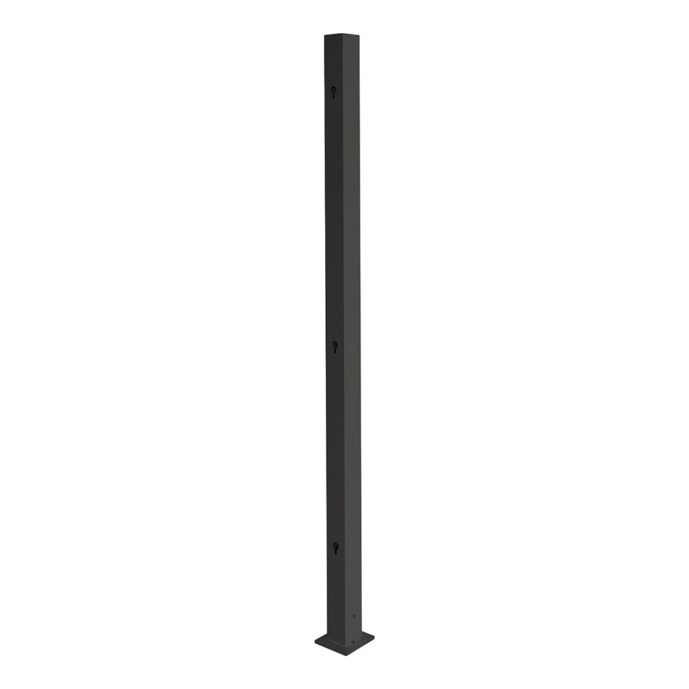 Aluminiumstolpe Skotte Garden Rand Svart