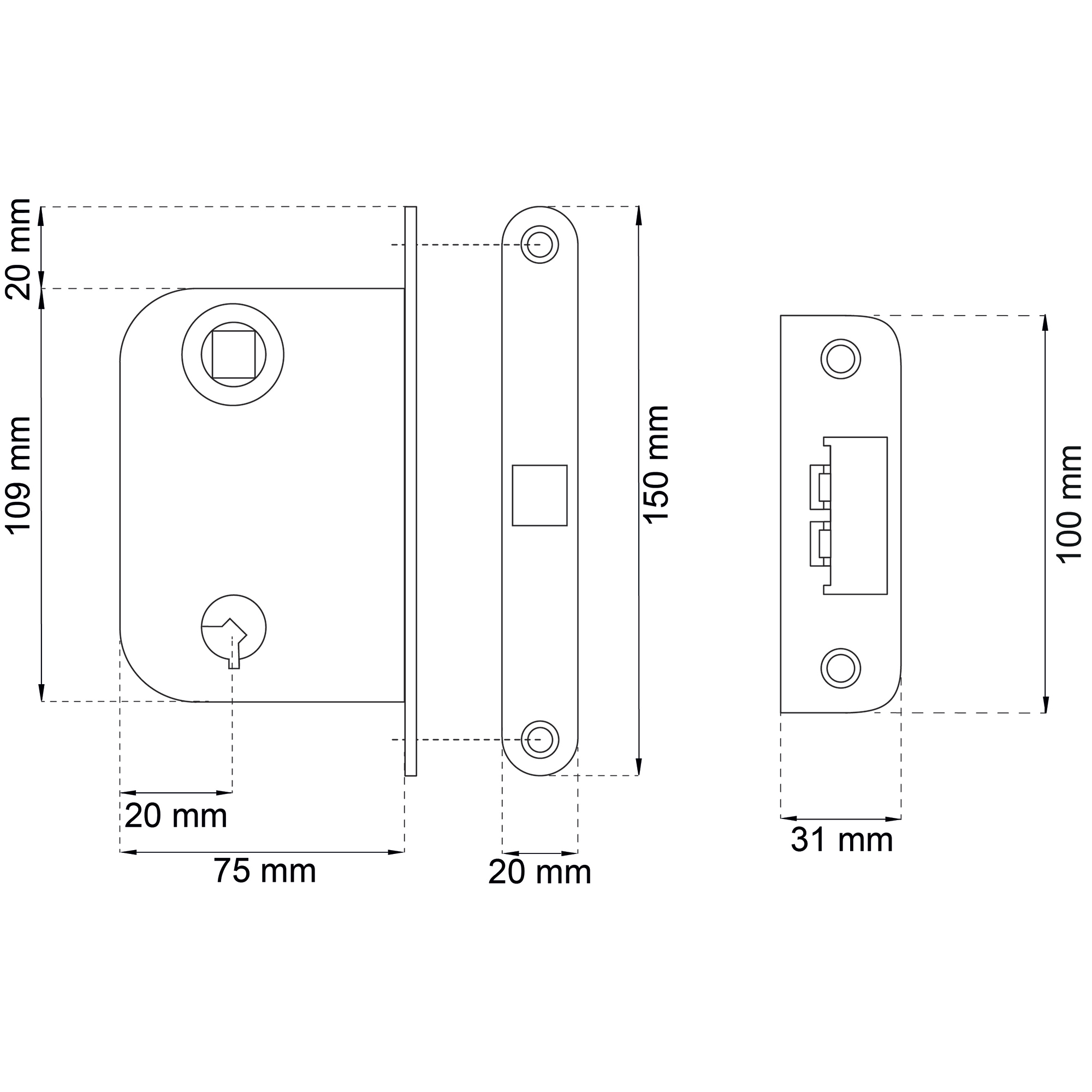 Låshus Habo 62014 Magnetiskt
