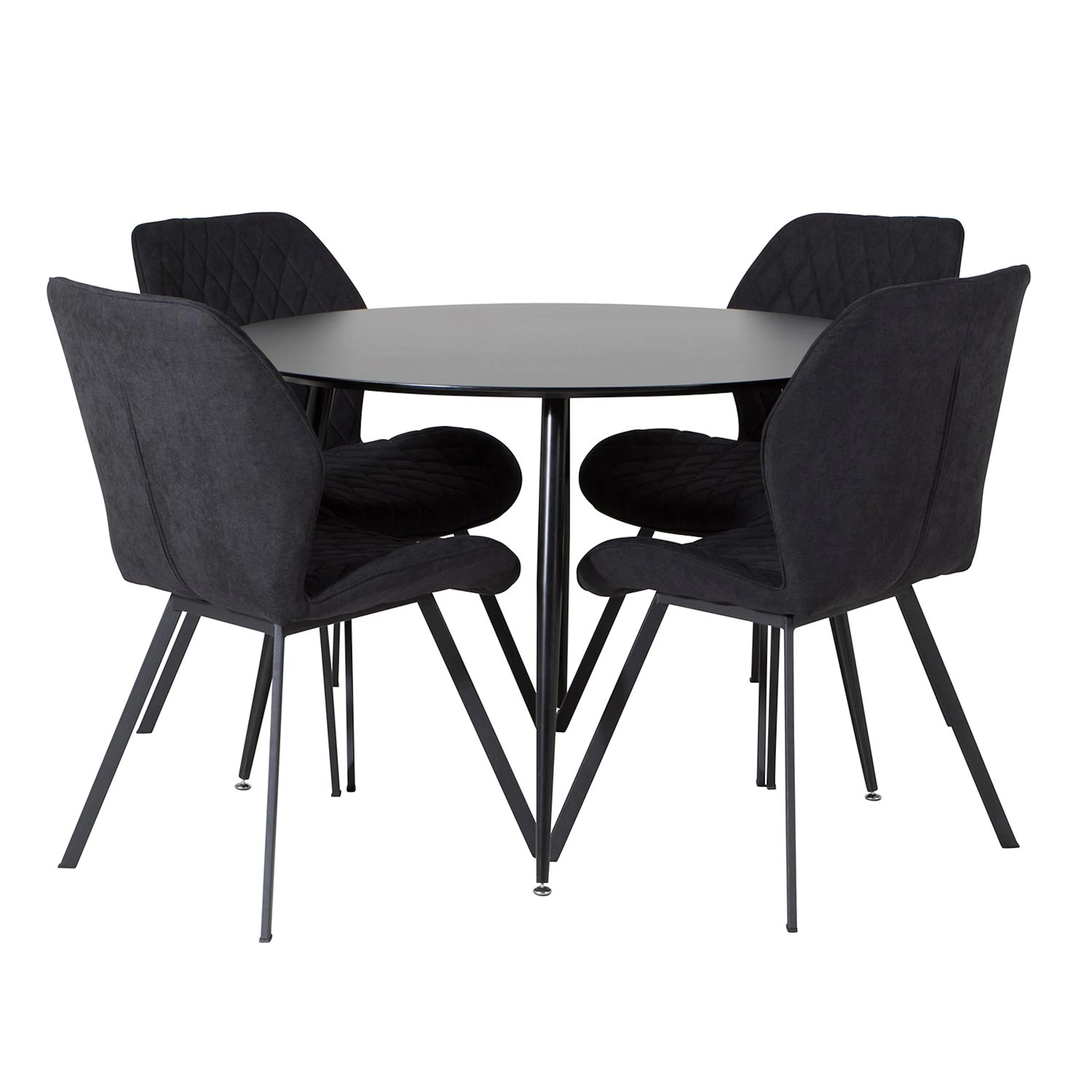 Matgrupp Venture Home Silvia med 4 Geneva Stolar Runt