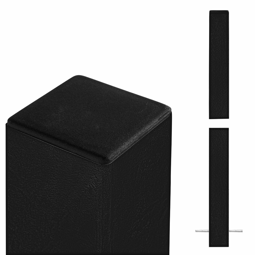 Stålstolpe PLUS för Nedgjutning Svart 208 cm