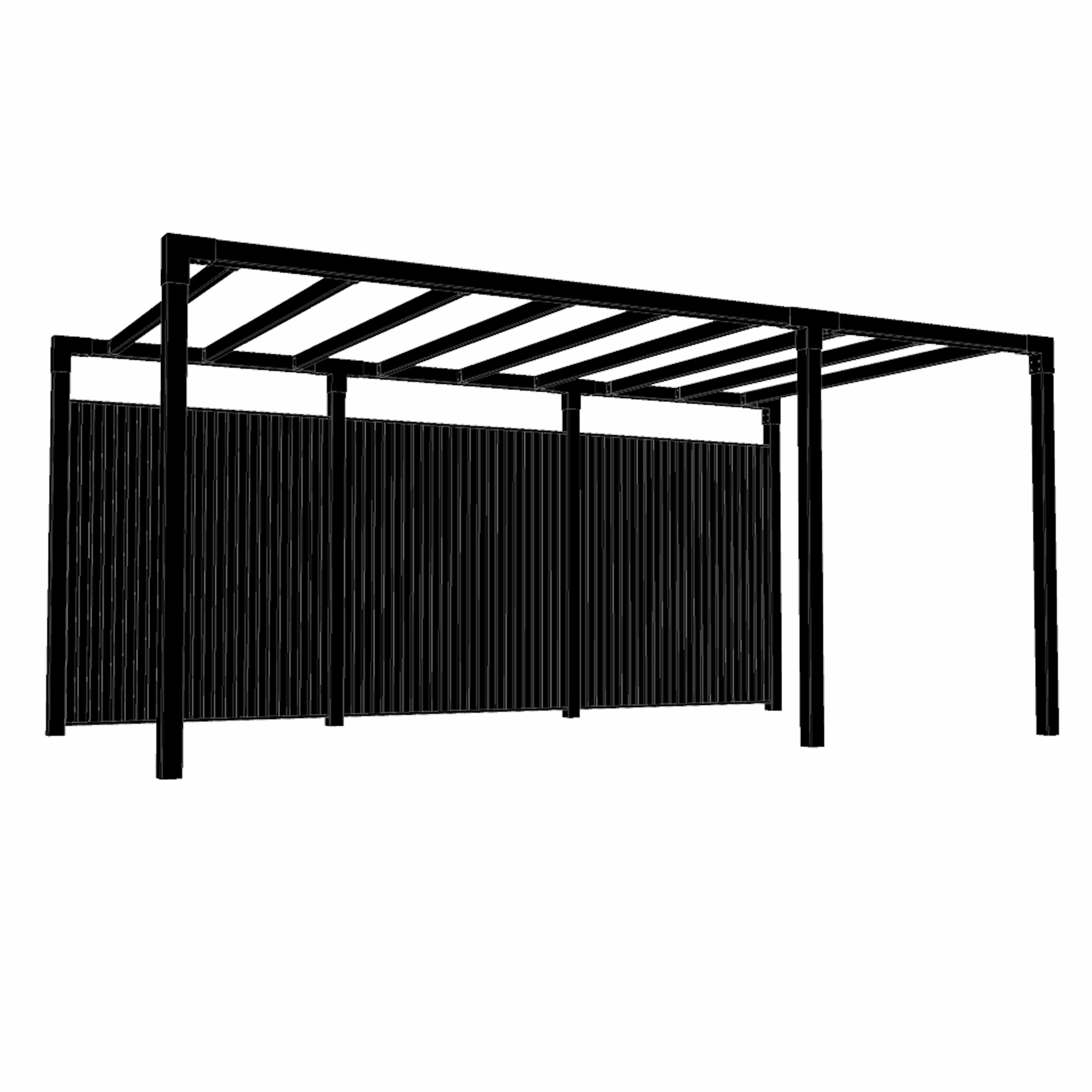 Pergola PLUS med Noor-Staket Arcade modell 6