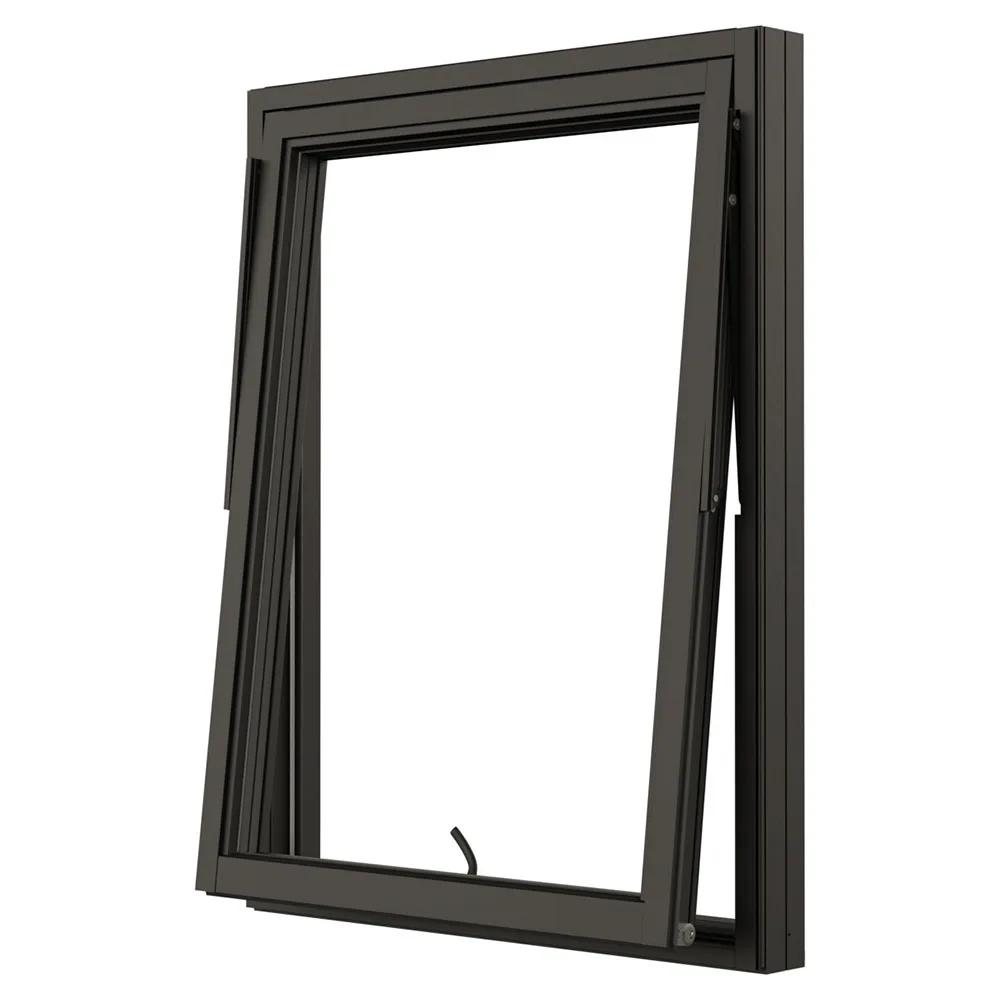 NorDan NTech vridfönster BlackLine trä/alu, 6x6 BxH: 60x60 cm
