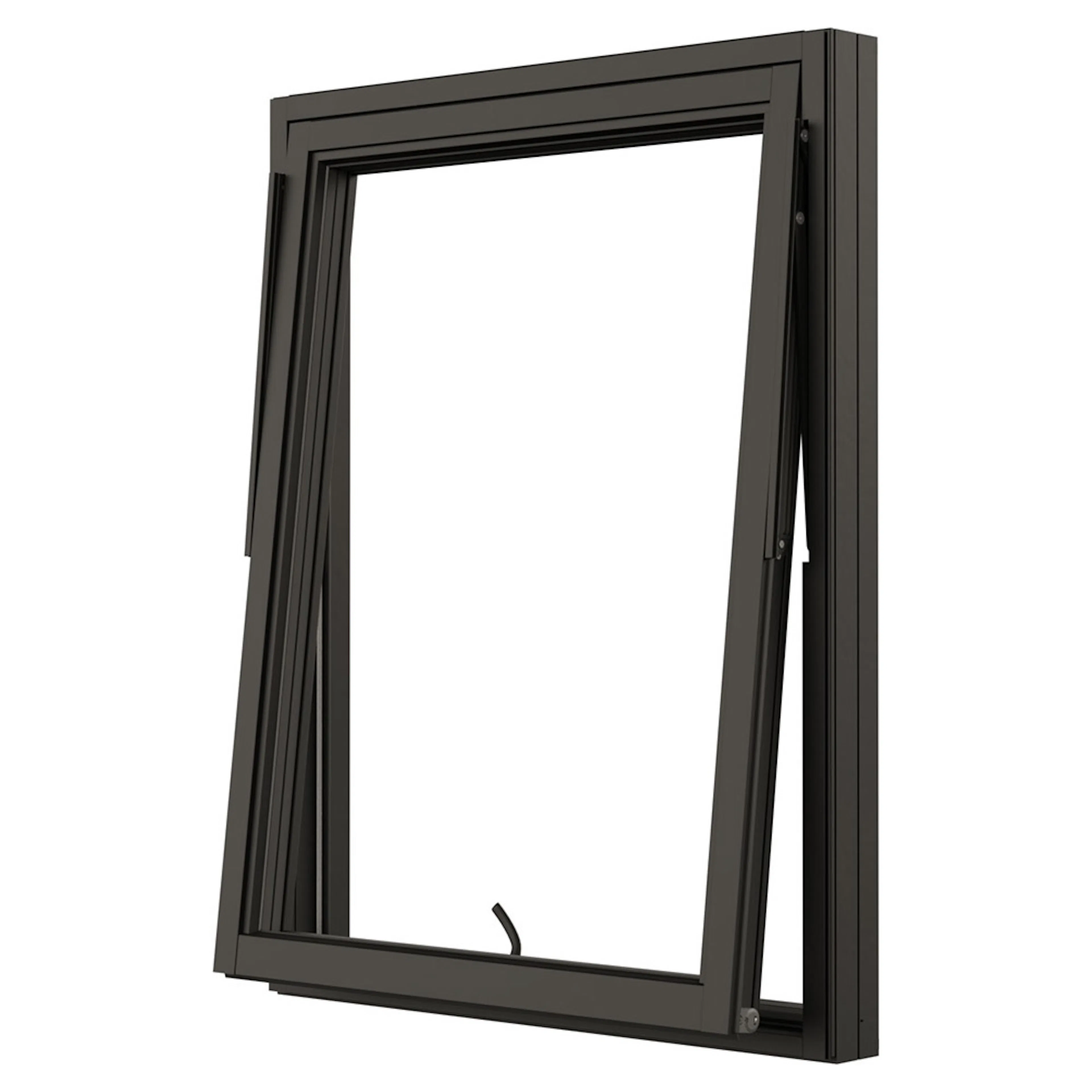 NorDan NTech vridfönster BlackLine trä/alu, 6x6 BxH: 60x60 cm