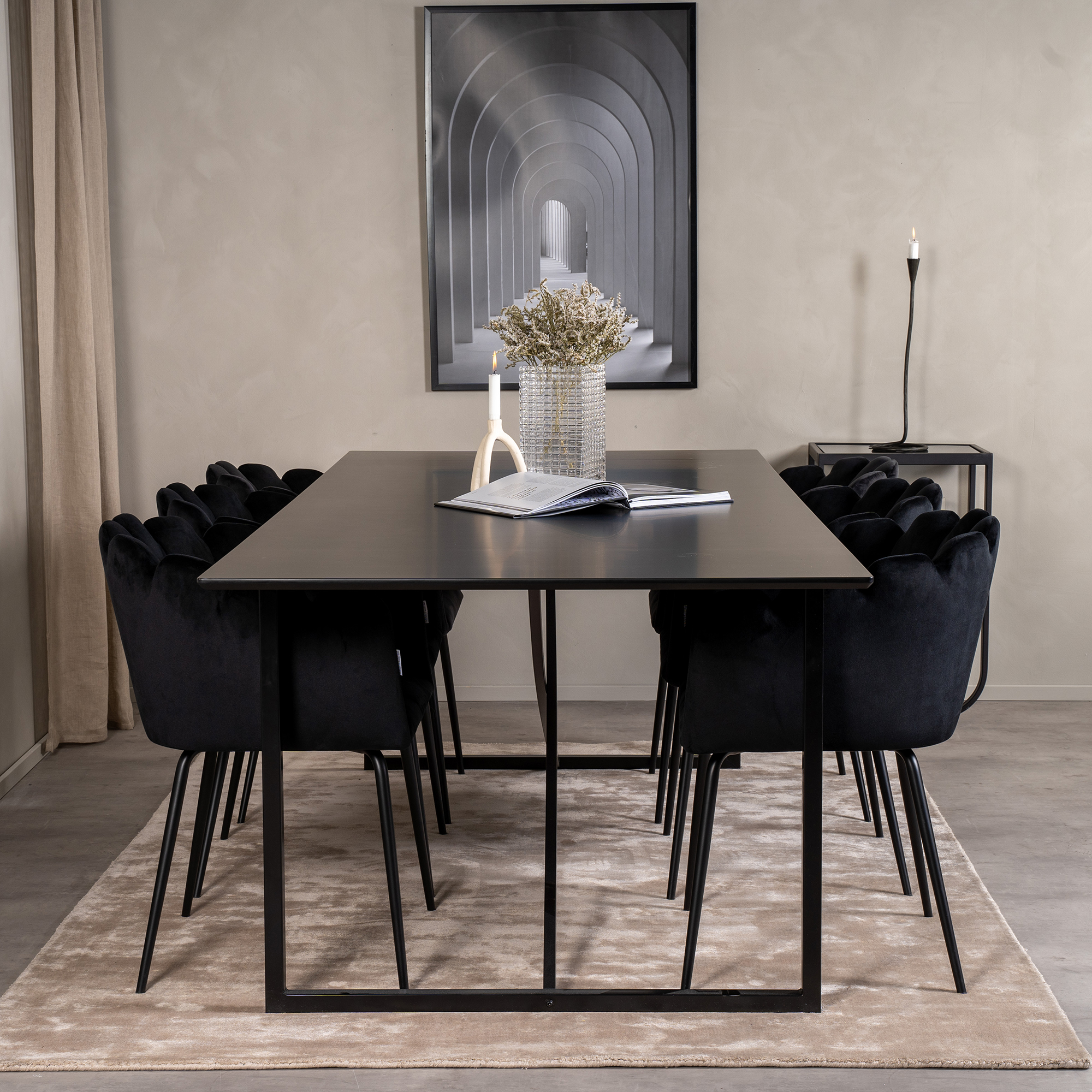 Matgrupp furniture/fashion Palaba med 6 Limhamn Stolar