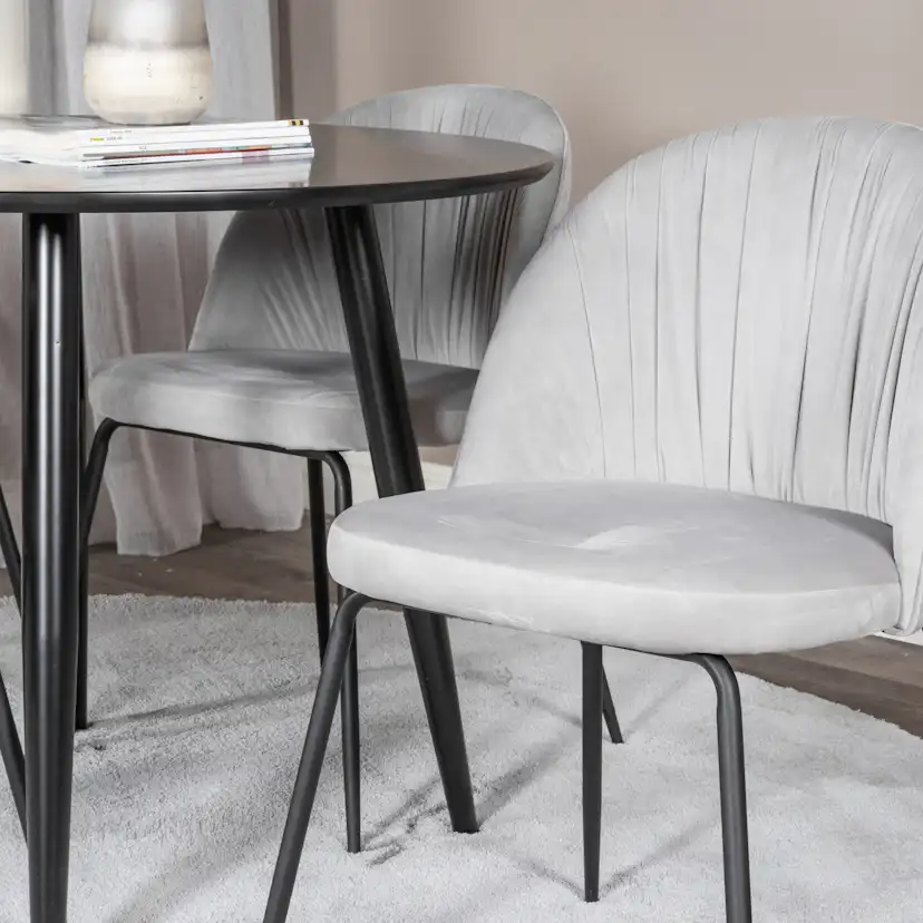 Matgrupp Venture Home Plaza med 4st Wrinkles Stolar