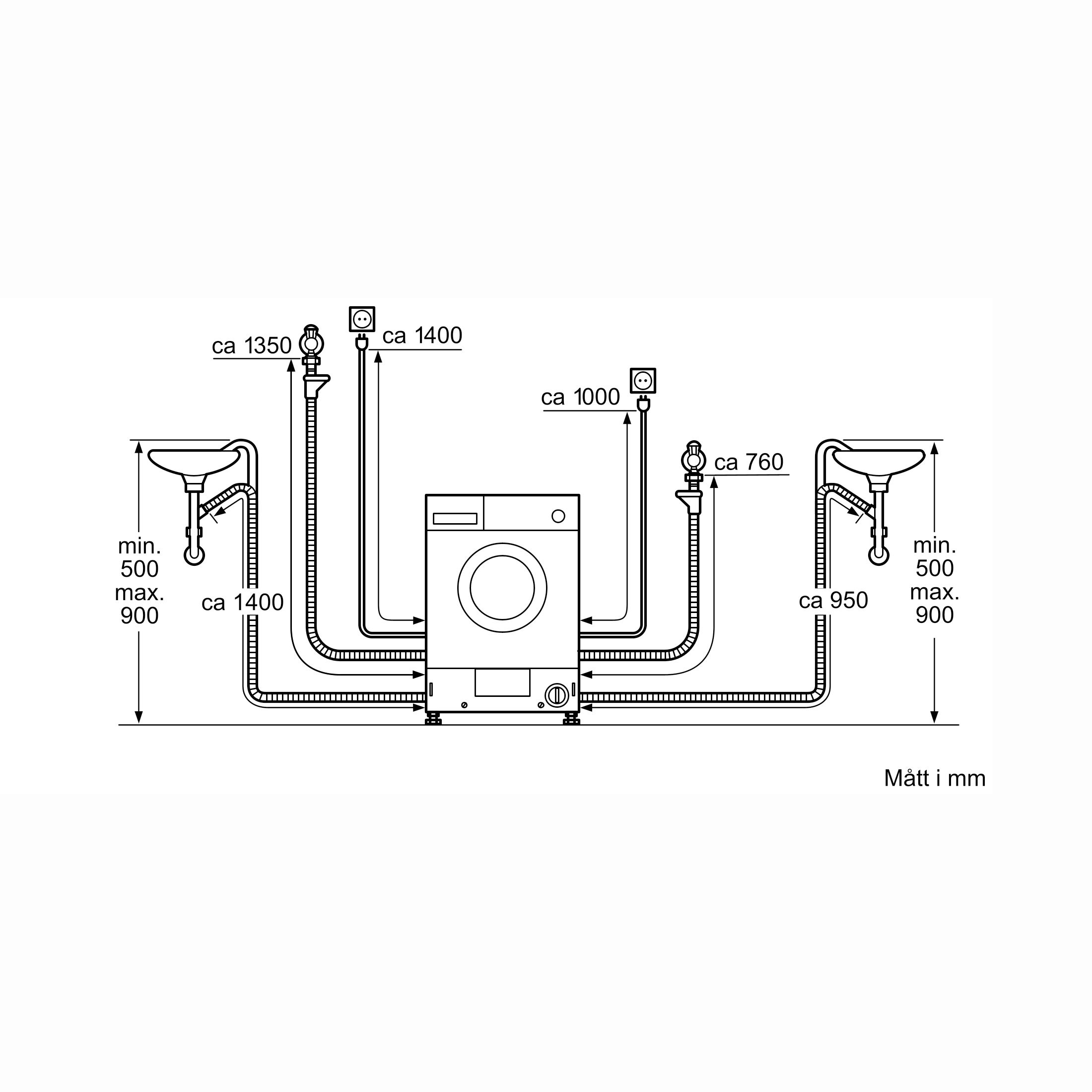 Tvätt/Torkmaskin Siemens iQ300 WK14D322DN Integrerad