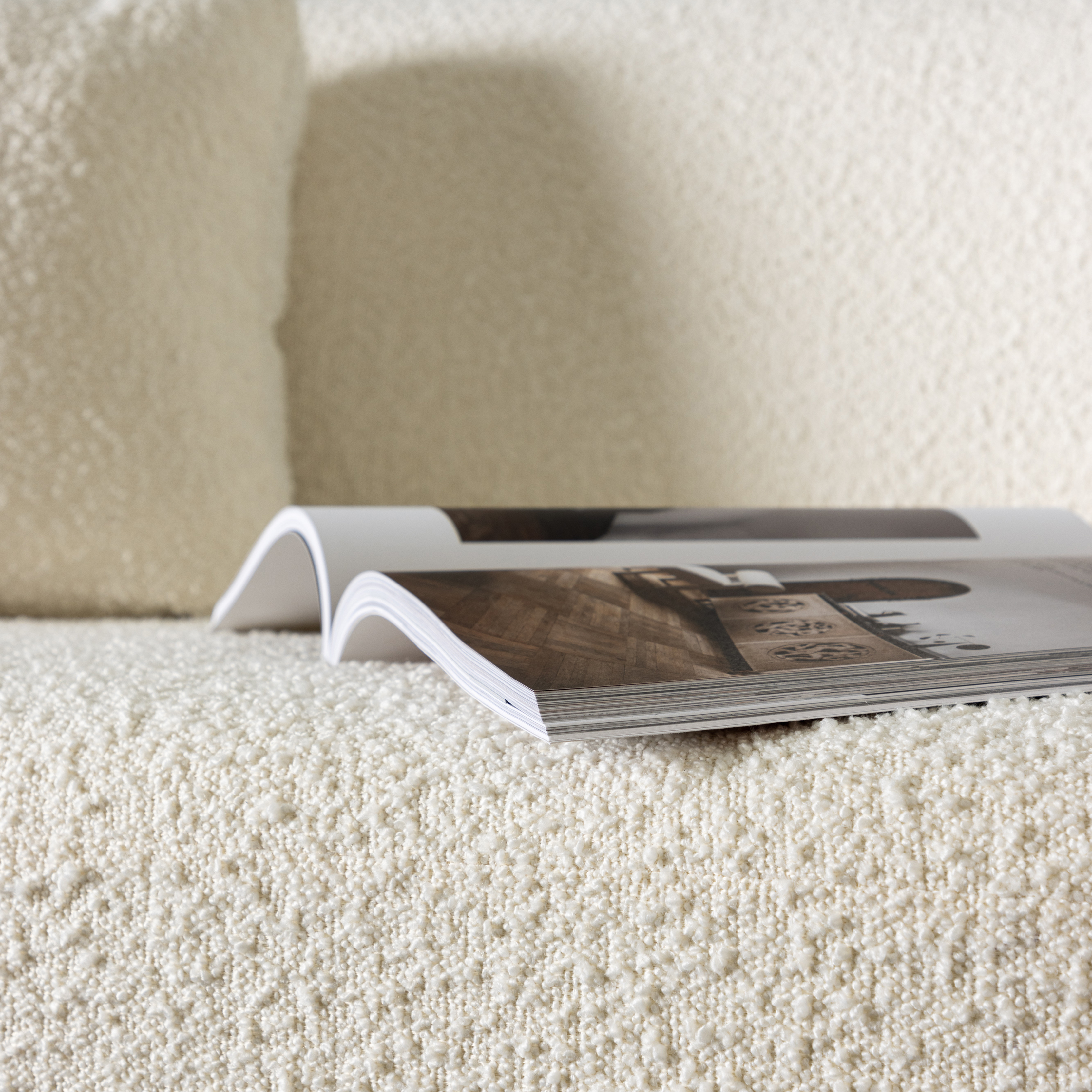 3-sitssoffa Venture Home Luna Boucle Vit