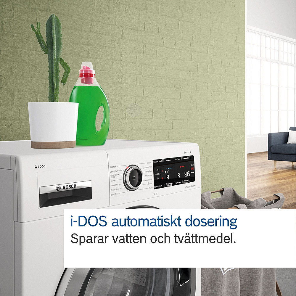 Tvättmaskin och Torktumlare Bosch WGG244FTSN + WQG245DBSN Serie 6 Vit