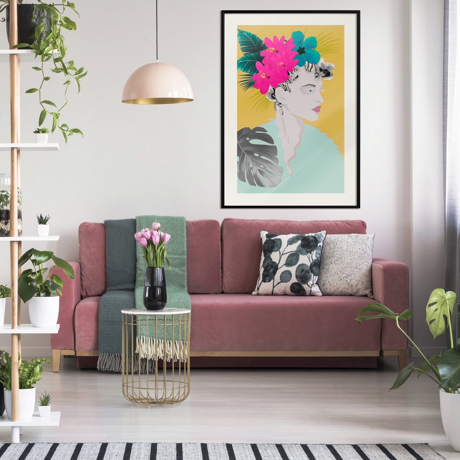 Poster Artgeist Affisch Flowers In The Hair