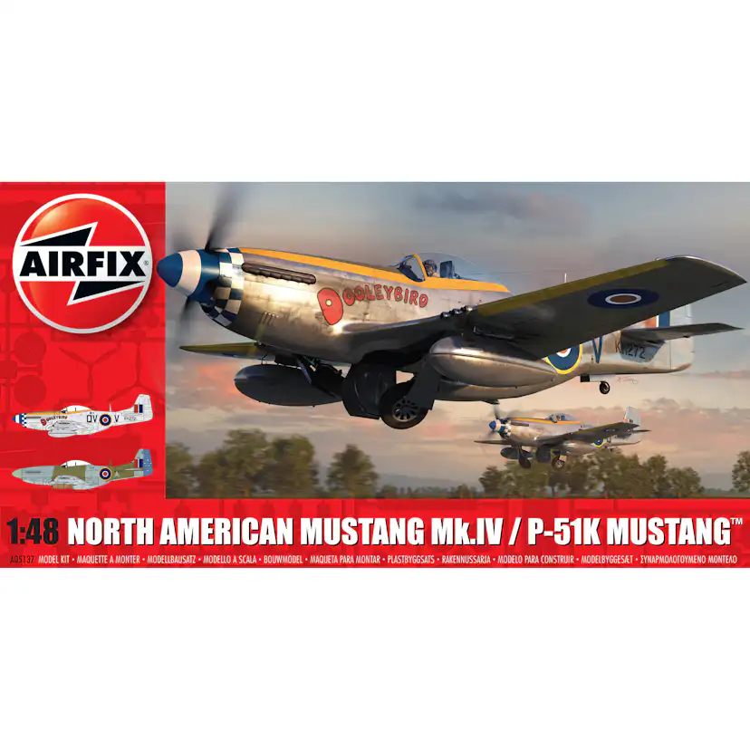 Modellbyggsats Airfix 1:48 North American Mustang Mk.IV/P-51K