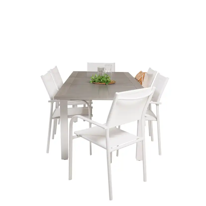 Matgrupp Venture Home Aleyna 152/210 med 6 Siri Karmstolar