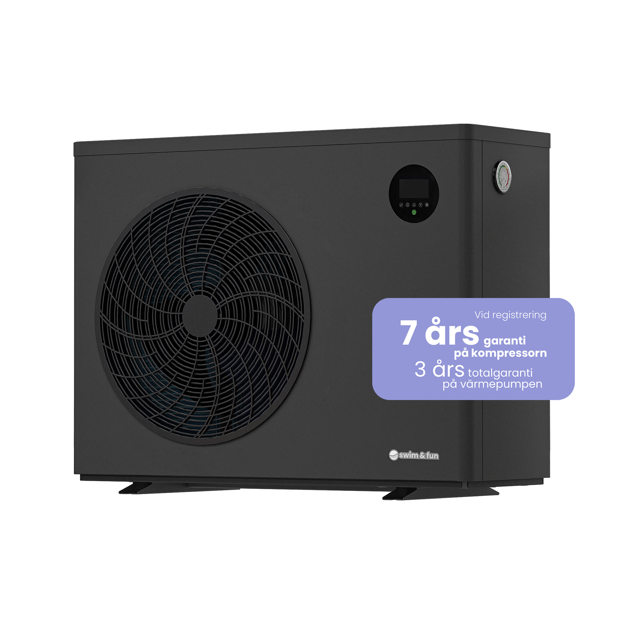 Poolvärmepump Swim & Fun Fjord Inverter 16kW Med WiFi Anslutning