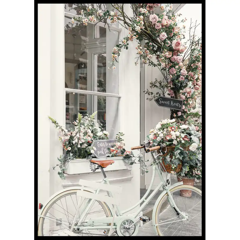 Poster Gallerix Bicycle And Flowers