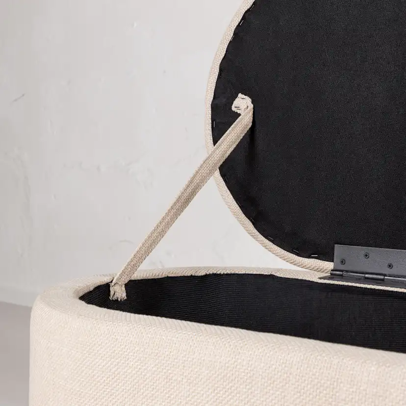 Sittpuff Venture Home Potenza Vit med Förvaringslåda