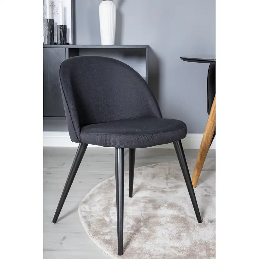 Matgrupp Venture Home Plaza Ø100 cmmed 4st Velvet Matstolar