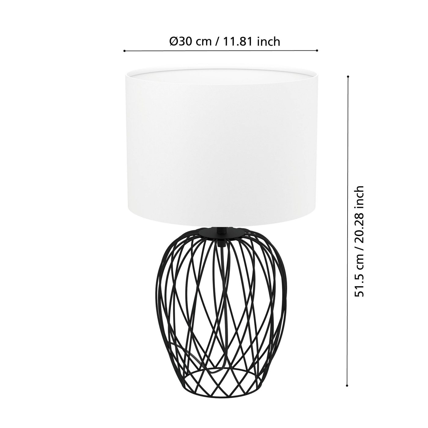 Bordslampa Eglo Nimlet Svart Vit