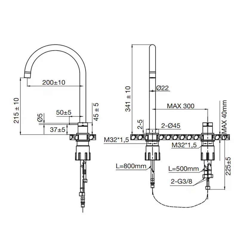 Köksblandare Scandtap Steel Harmonized K2