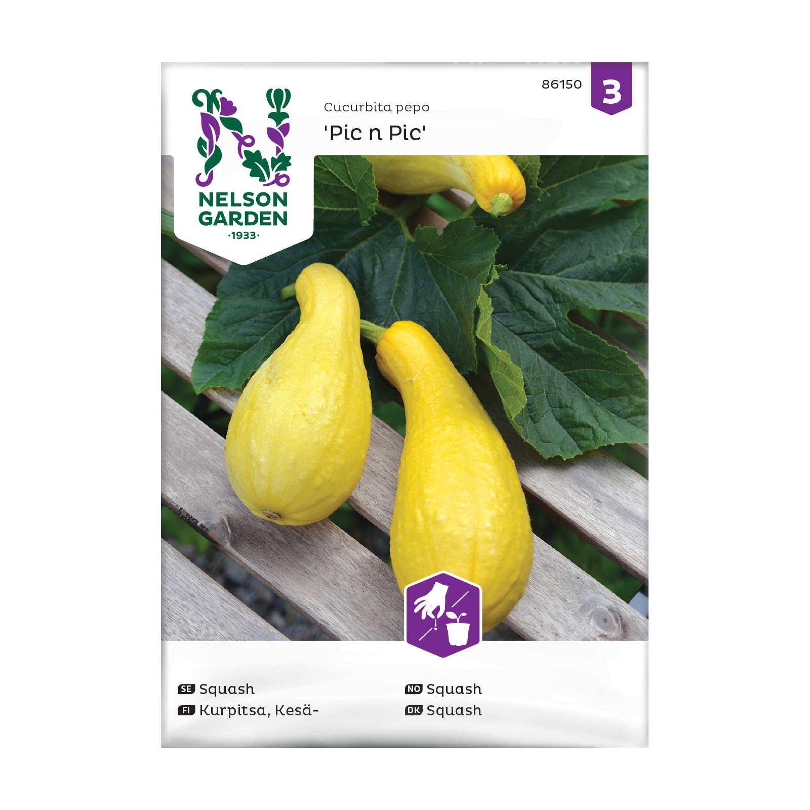 Frö Squash Nelson Garden Pic n Pic Gul