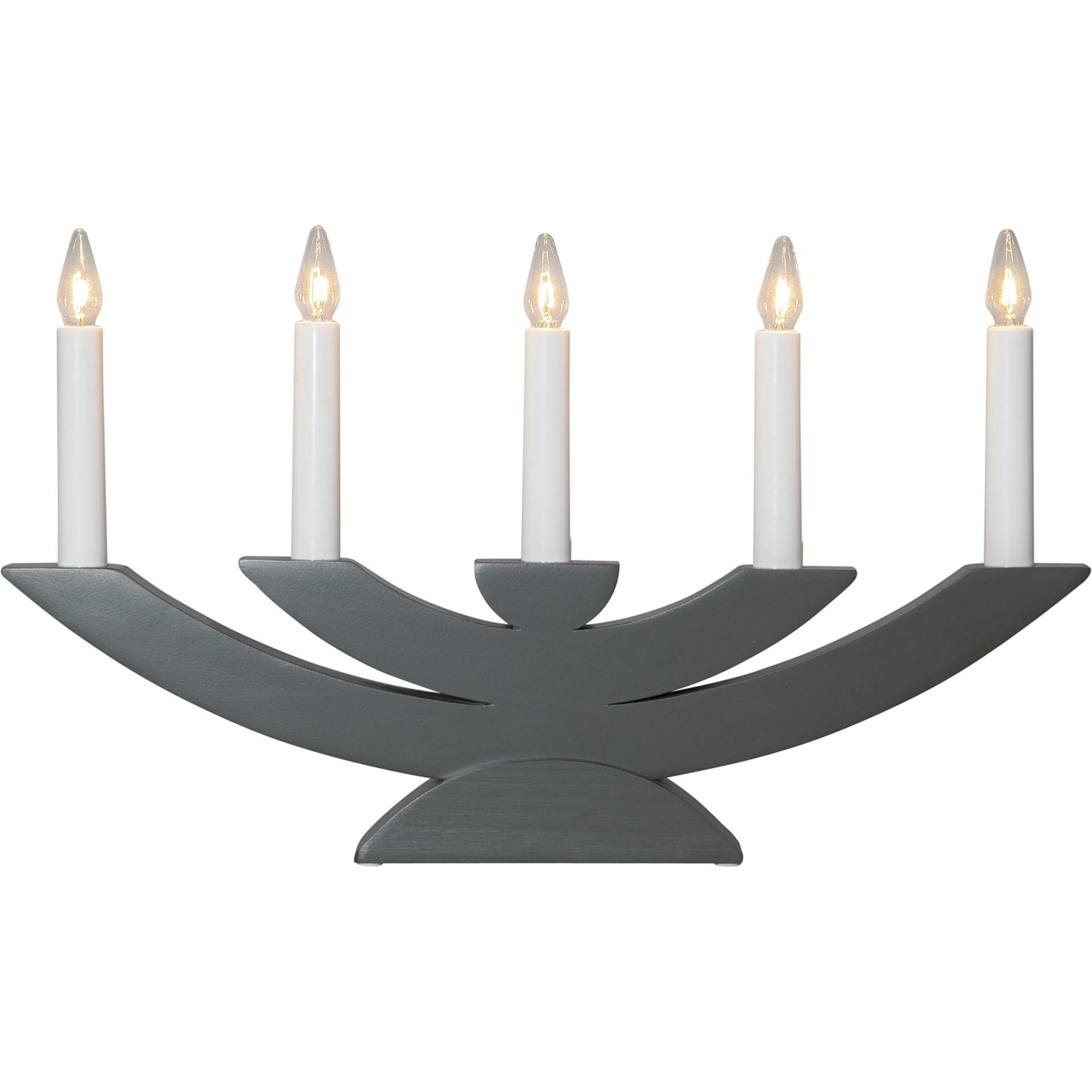 Ljusstake Navida 5L mist grey Mörkgrå