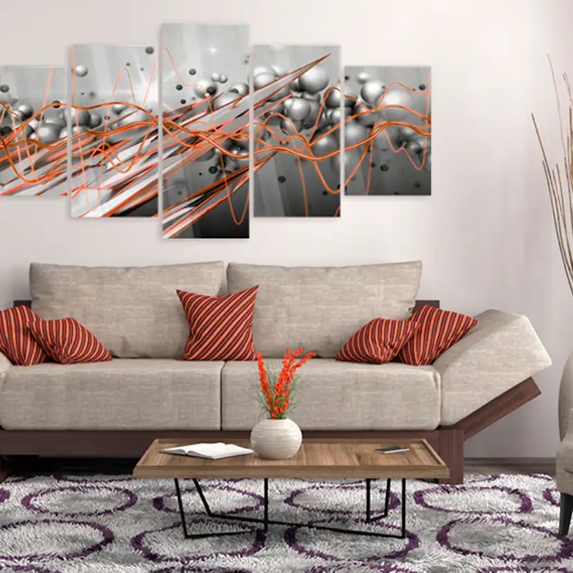 Akrylglastavla Arkiio Orange Stream 100x50