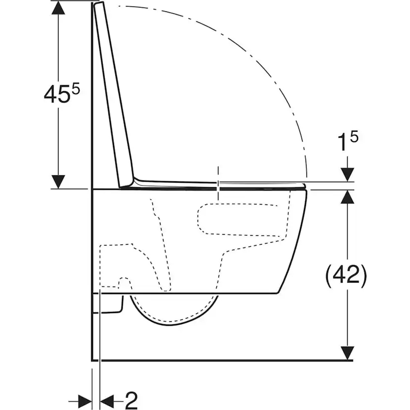 Vägghängd Toalettstol Geberit iCon Rimfree Turboflush 503.046.JT.1
