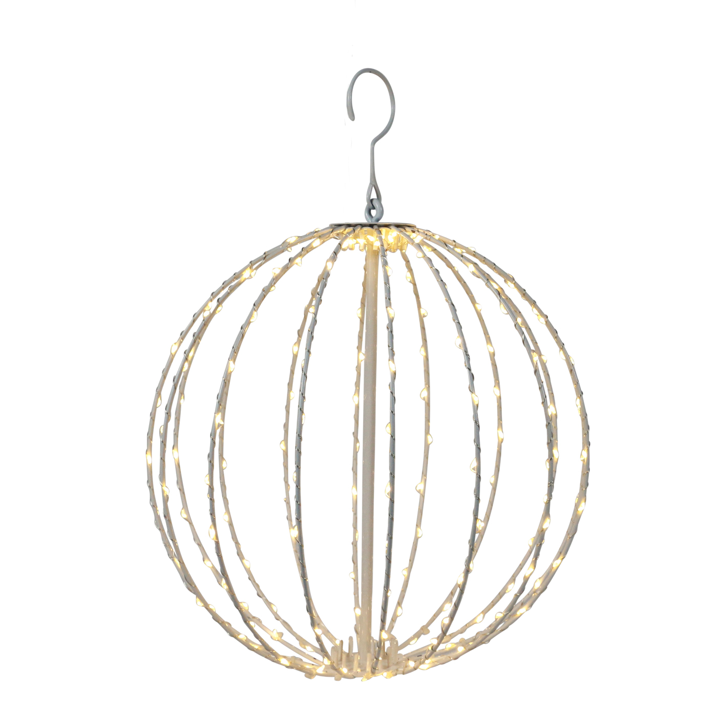 Metallkula vit, 192 LED-lampor Ø30 cm, 230V Vit, ⌀ 30 cm