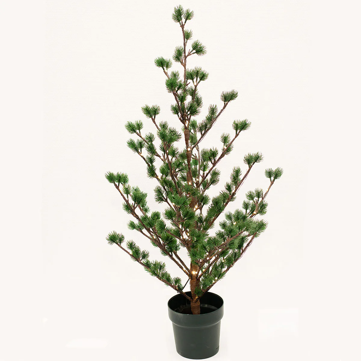 Plastgran Nordic Winter Konstgjort Lärkträd i Kruka med Ljus 90 cm