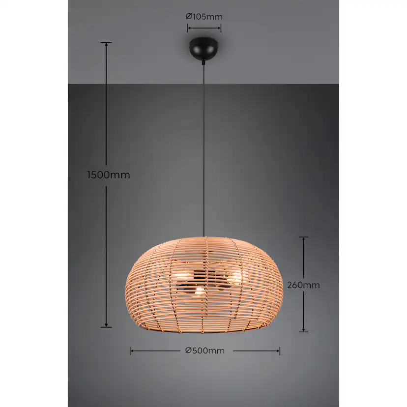 Taklampa Trio Inga 50 cm E27