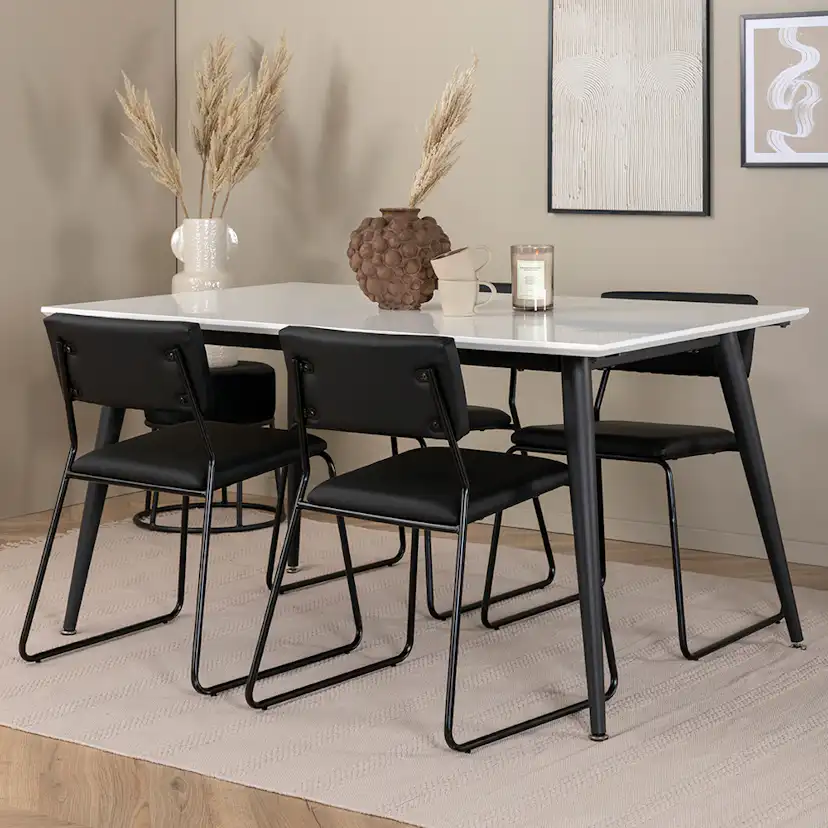 Matgrupp Venture Home Jolie med 4 Kungshamn Stolar Konstläder