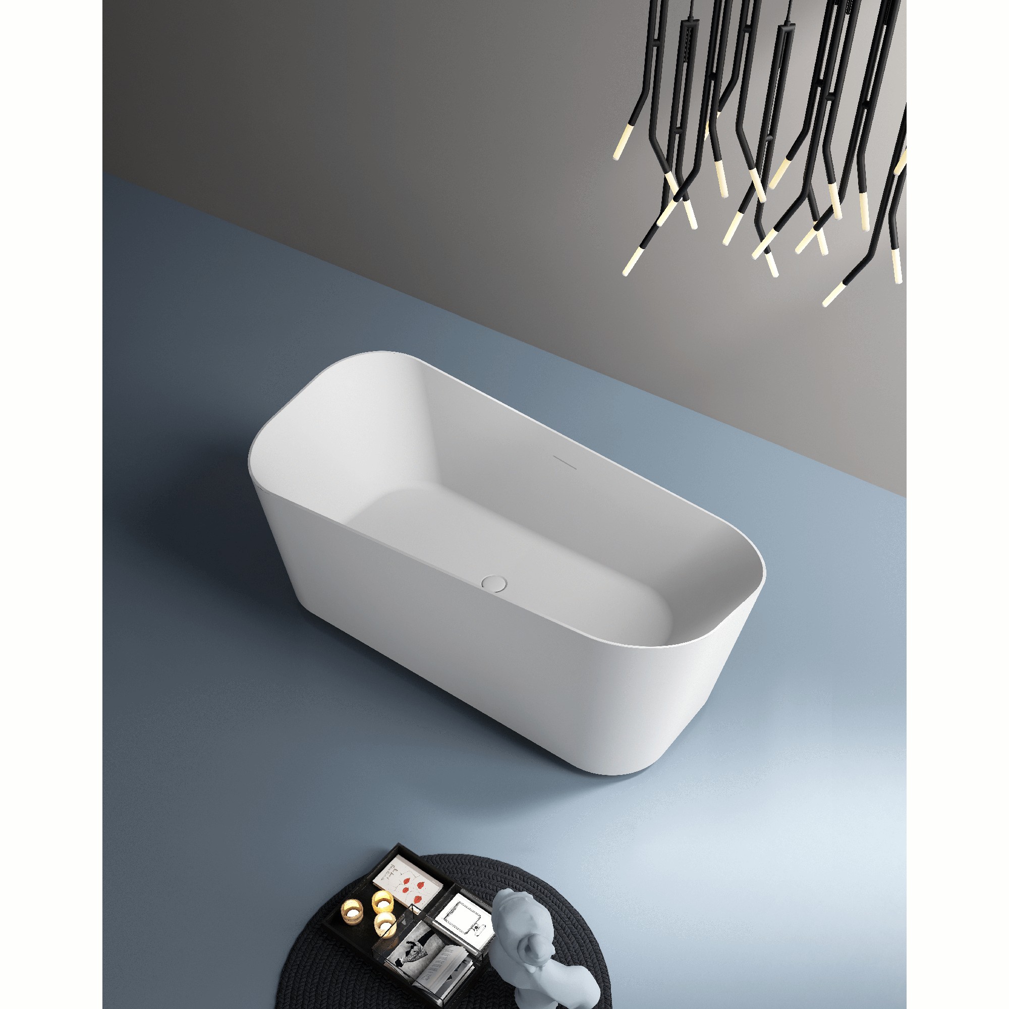 Badkar NOURK Bend Fristående 1700 mm
