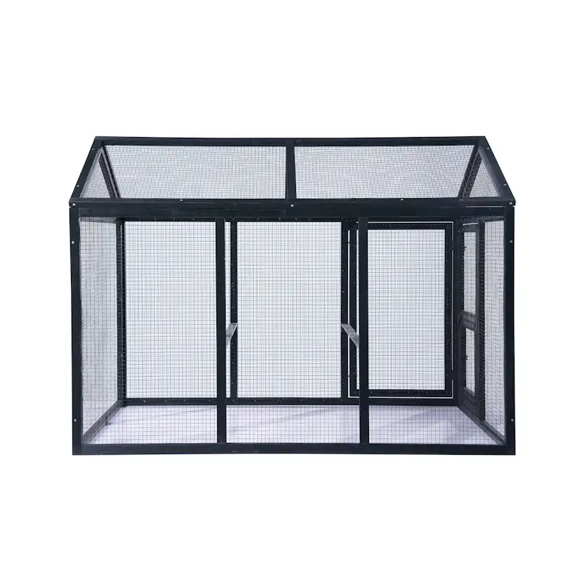 Kaninbur Hortus Svart 140 x 85 x 108 cm