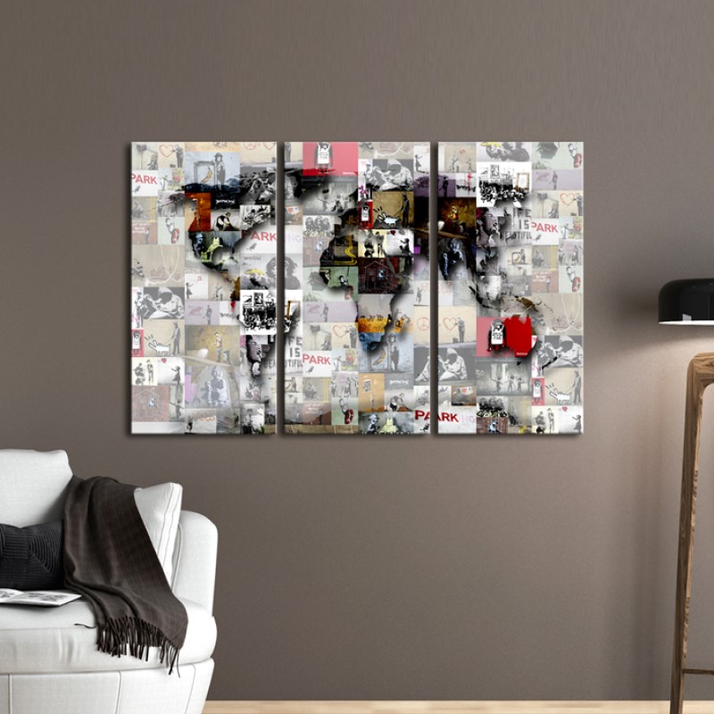 Anslagstavla Arkiio Modern World's Map