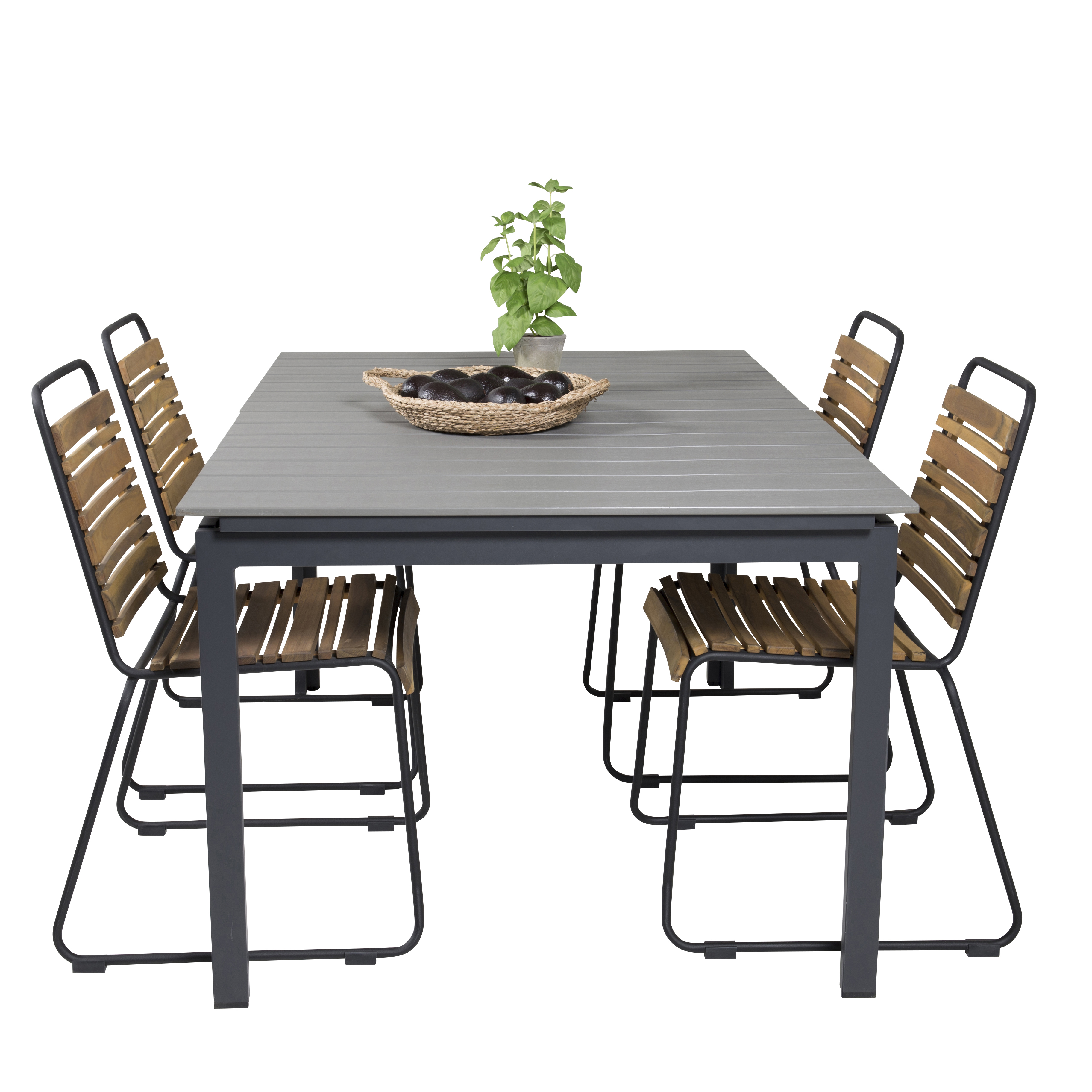 Matgrupp Venture Home Lova 160/240 med 4 Berfin Matstolar