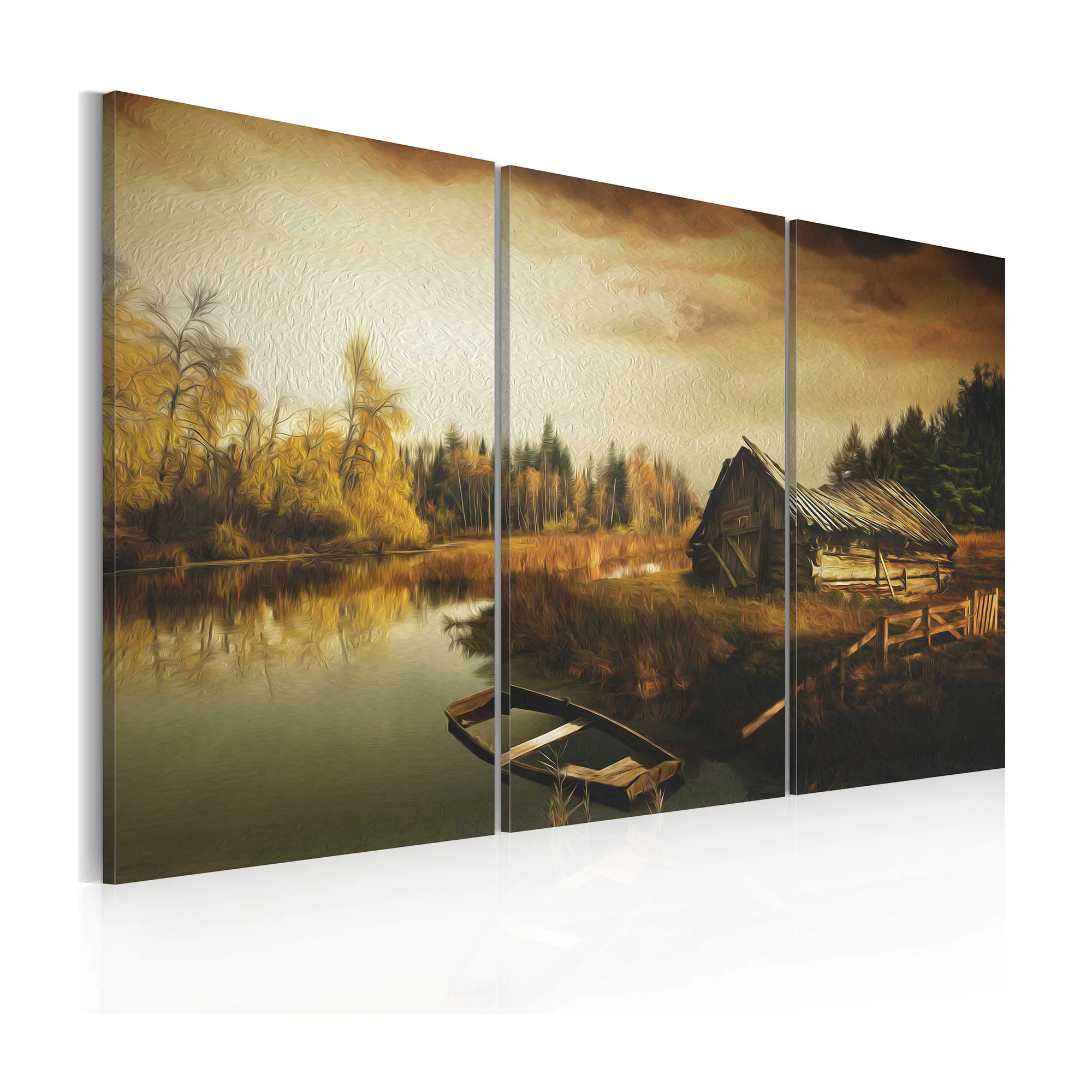 Tavla Arkiio Idyllic Village Triptych