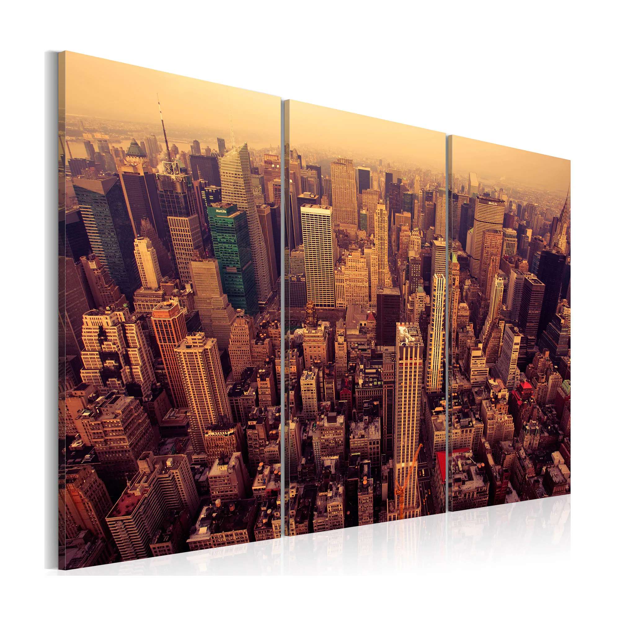 Tavla Arkiio Solnedgång Över New York