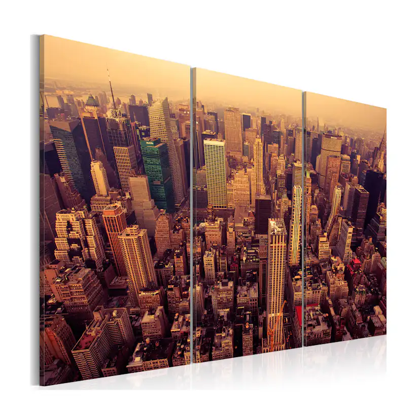 Tavla Arkiio Solnedgång Över New York
