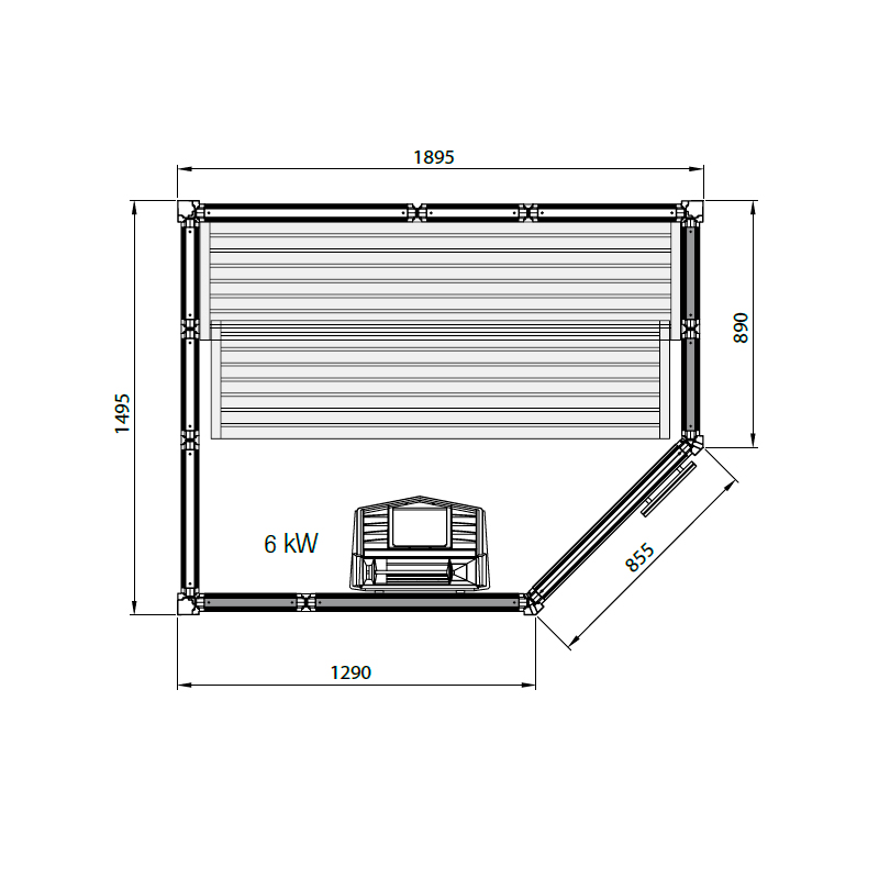 Basturum Tylö Impression i1915/c Vit