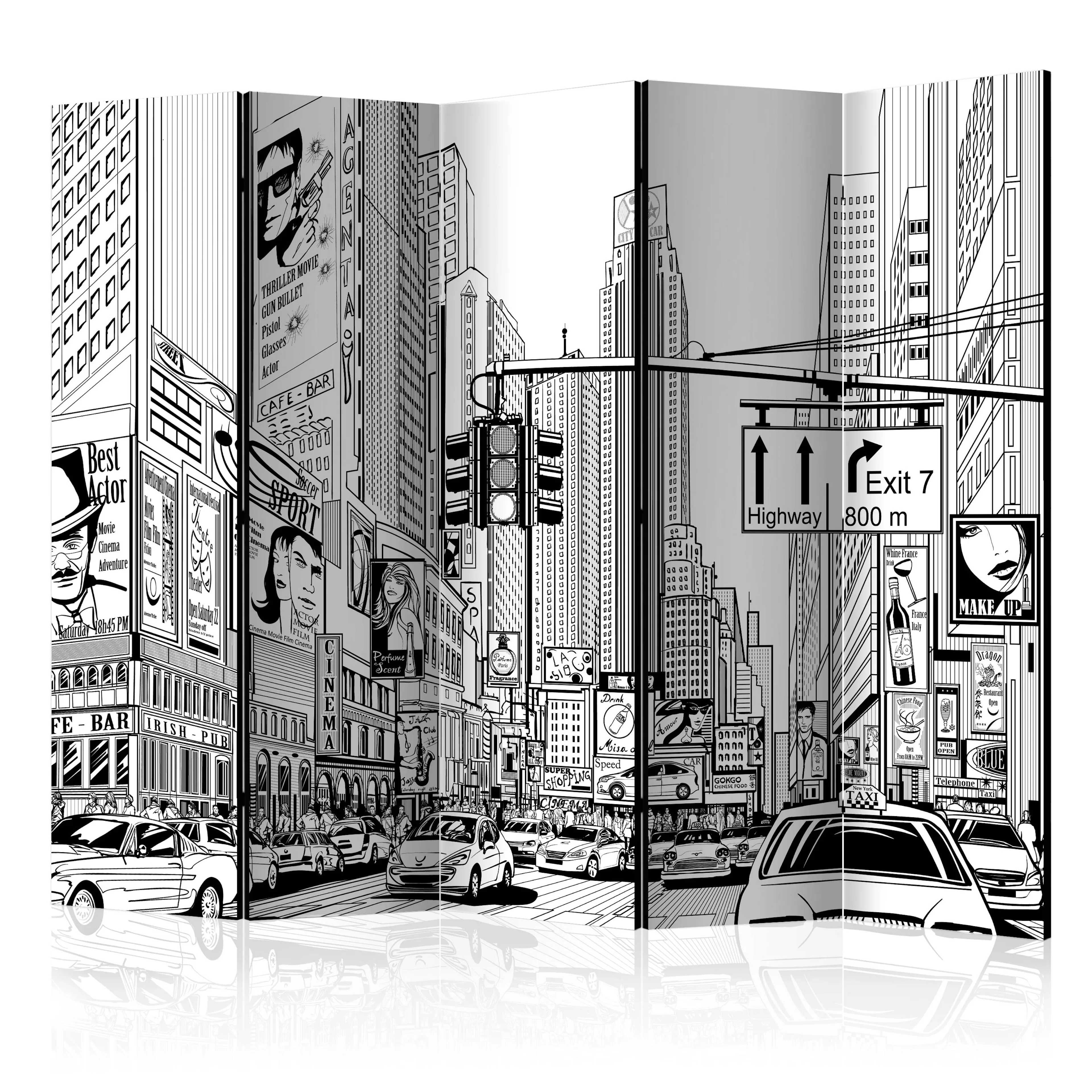 Rumsavdelare Arkiio Street in New York City II 225x172 cm