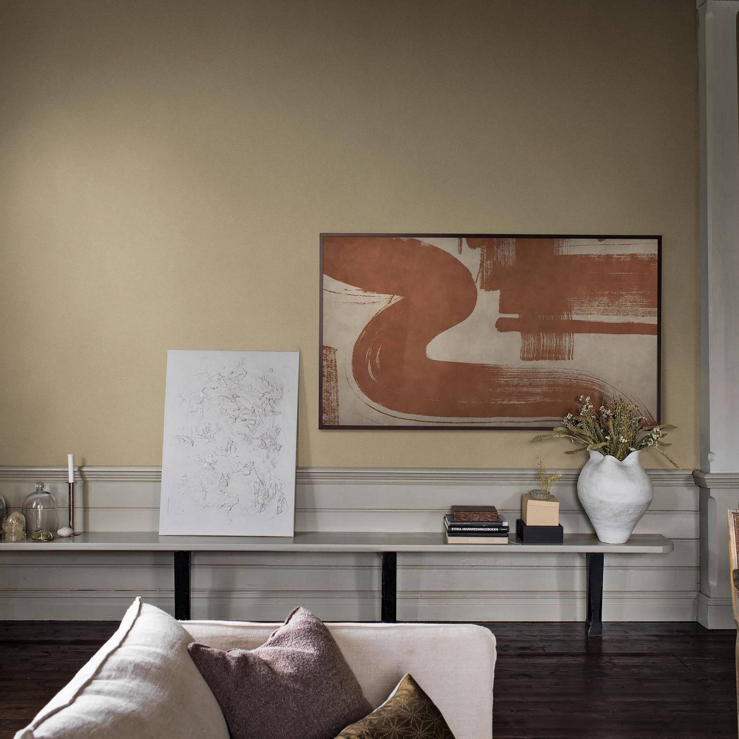 Tapet Boråstapeter Canvas Yellow 6126