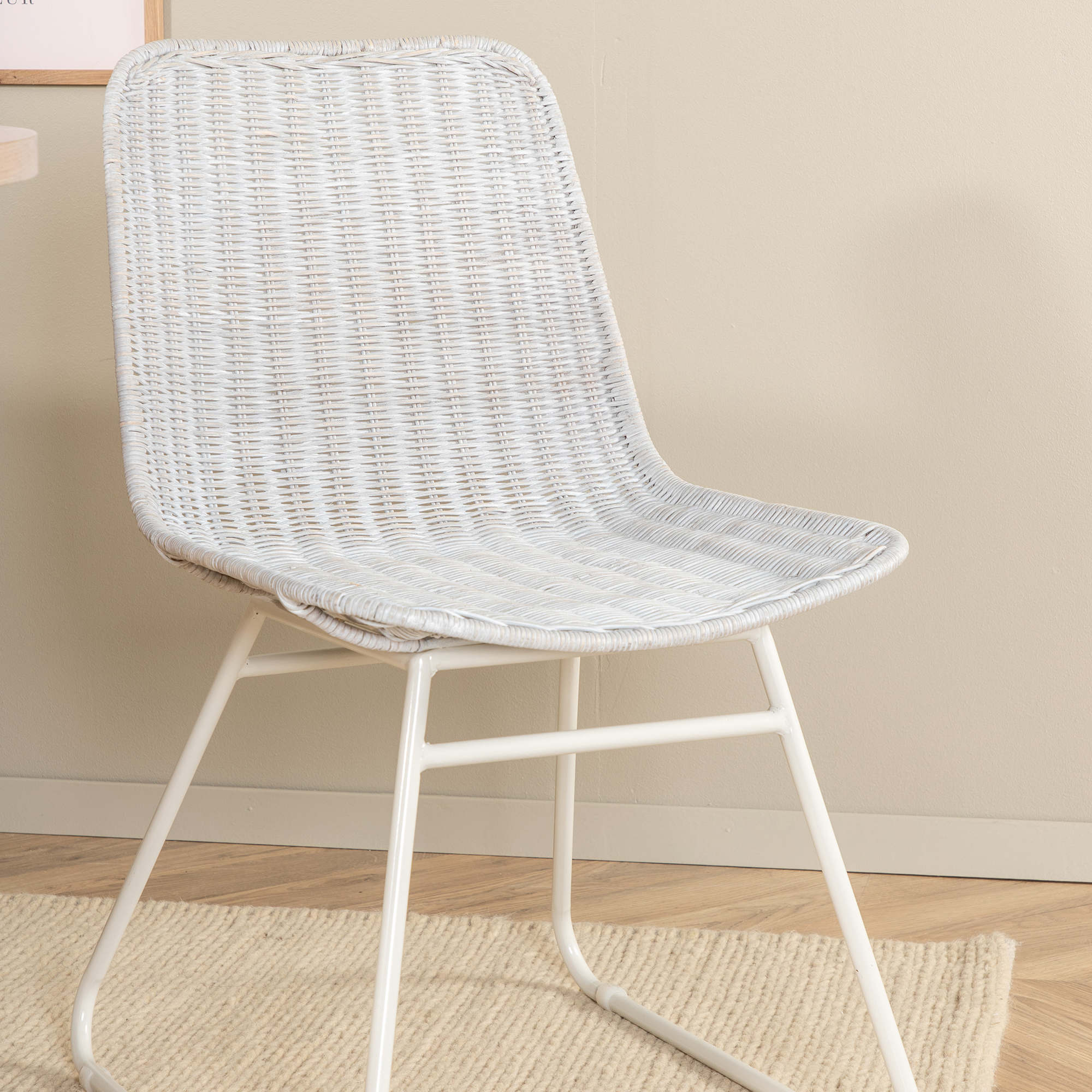 Matgrupp Venture Home Bianca Benvit med 4 Cornelia Stolar