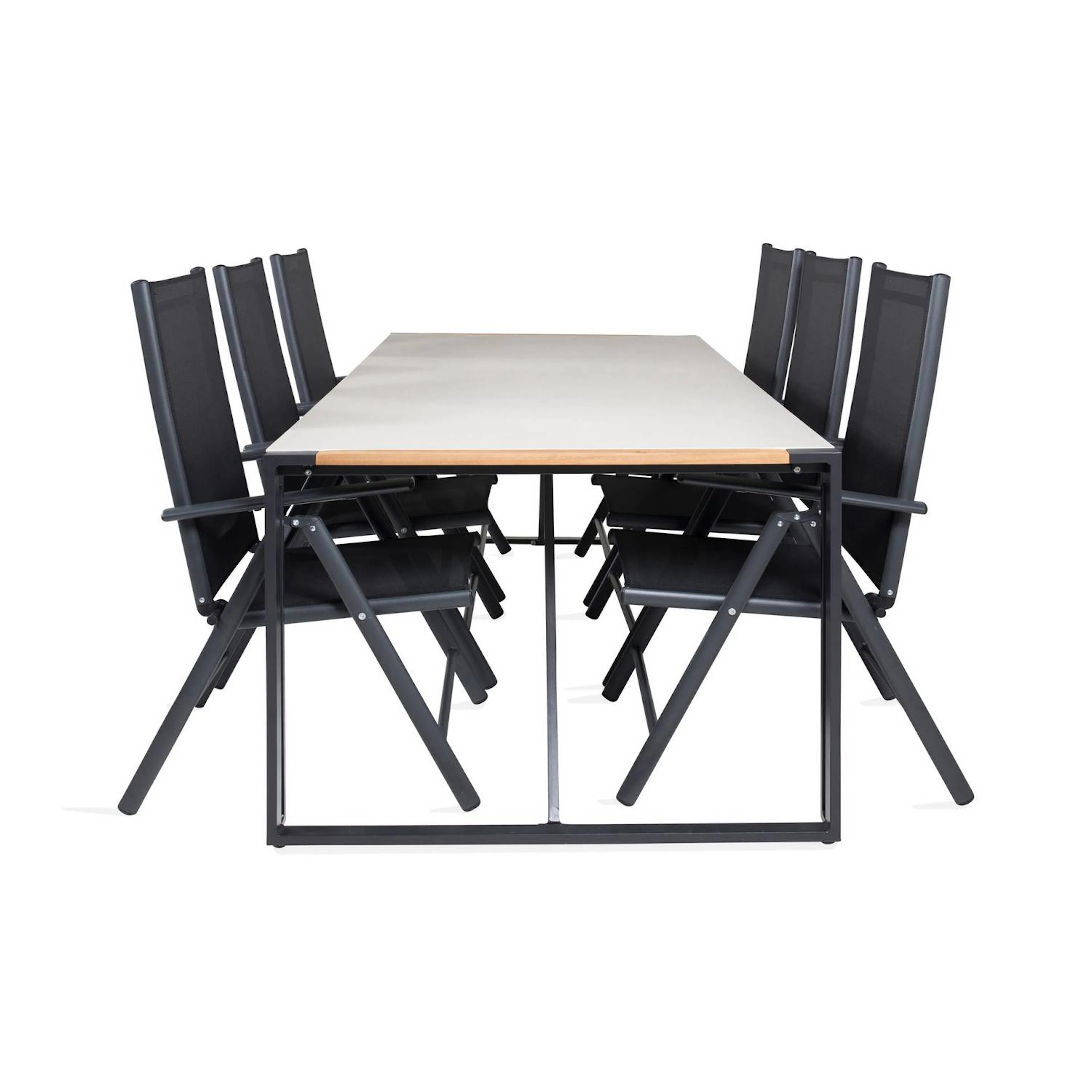Matgrupp Venture Home Texas Matgrupp Utomhus 200cm med 6 Break Positionsstolar