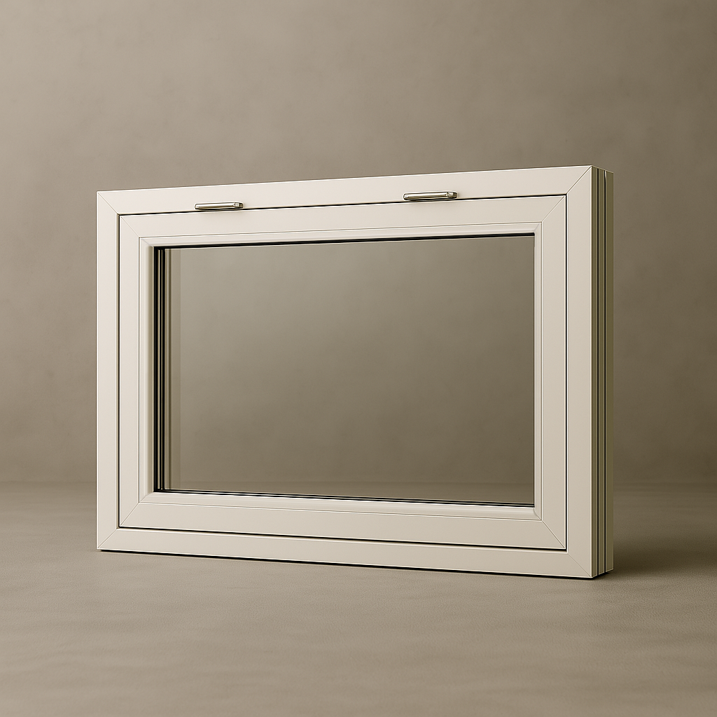 Överkantshängt Sveafönster Solid Aluminium 3-glas