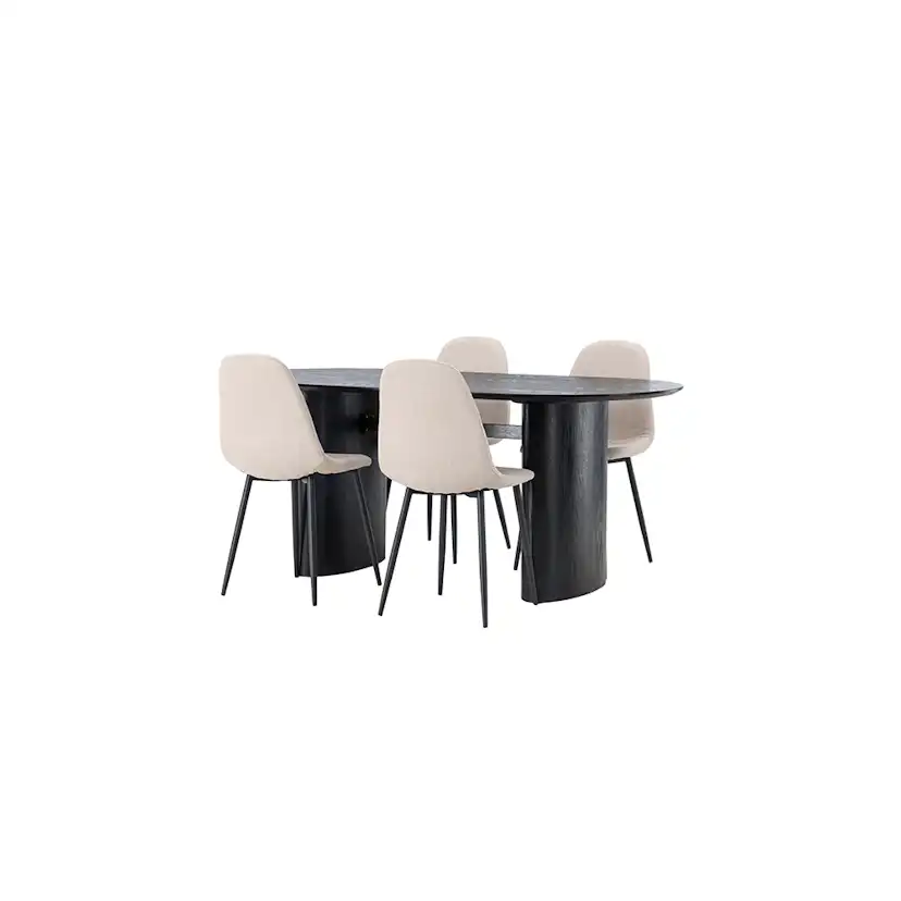 Matgrupp Venture Home Isolde med 4 st Polar stolar