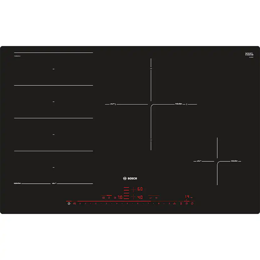 Induktionshäll Bosch Serie 8 PXE801DC1E Svart 80cm flexzoner