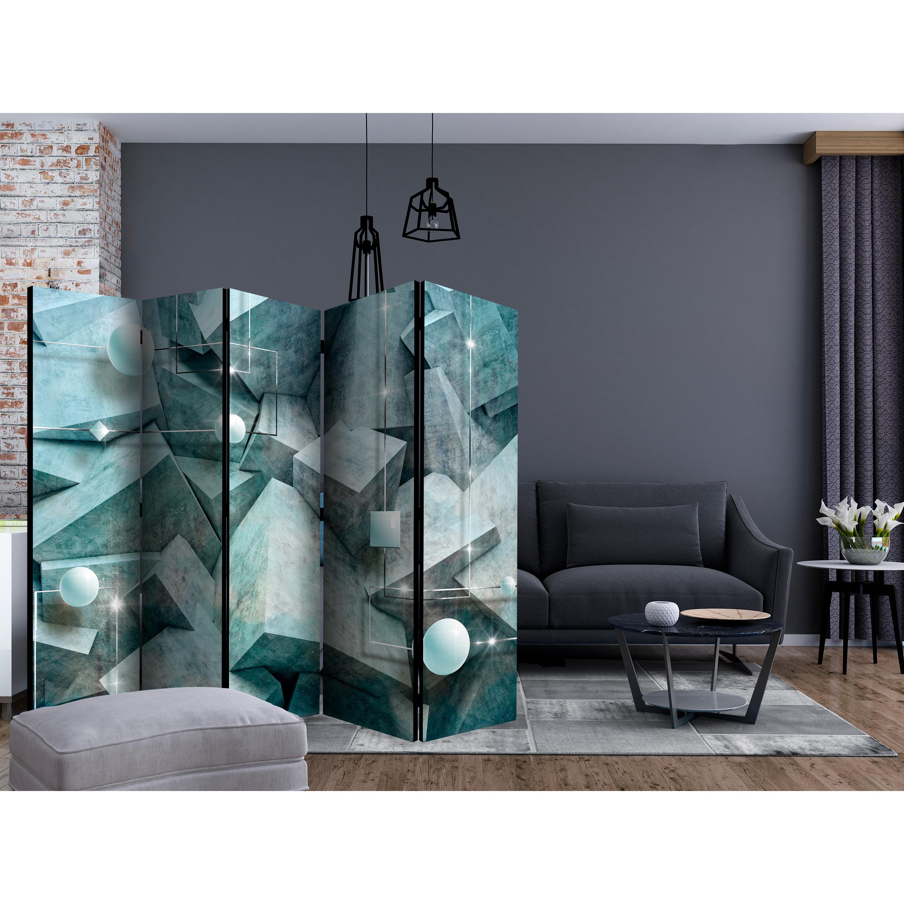 Rumsavdelare Arkiio Concrete Cubes Green II 225x172 cm