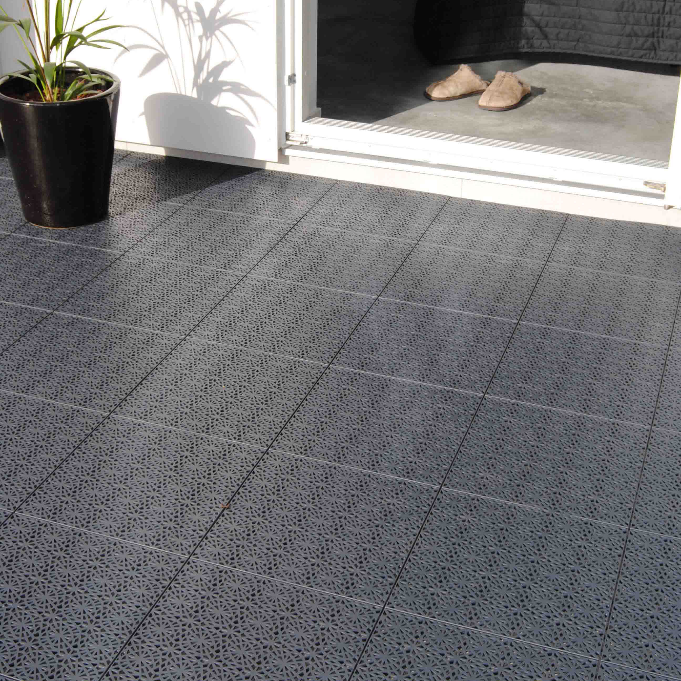 Golvplatta Bergo XL Graphite Grey Golvtrall i Plast